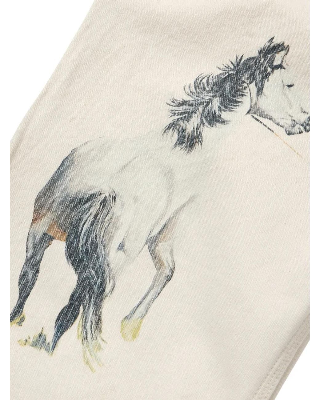 One Of These Days White If Not For The Rest Of Time Graphic-Print Trousers for men