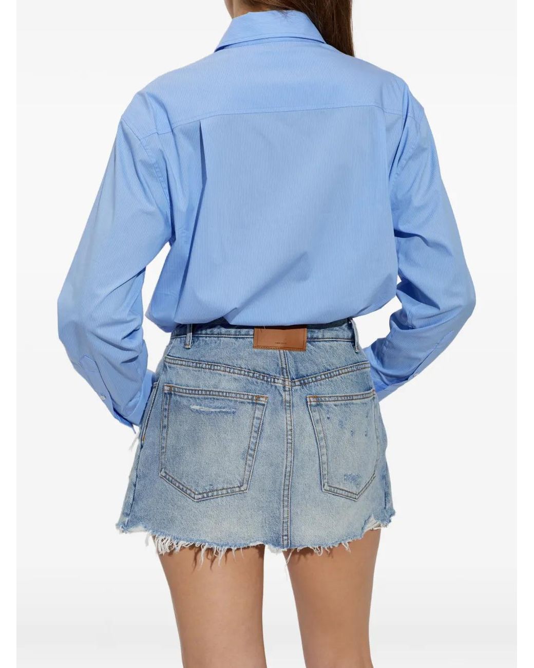 Alexander Wang Blue Prestyled Skort Romper