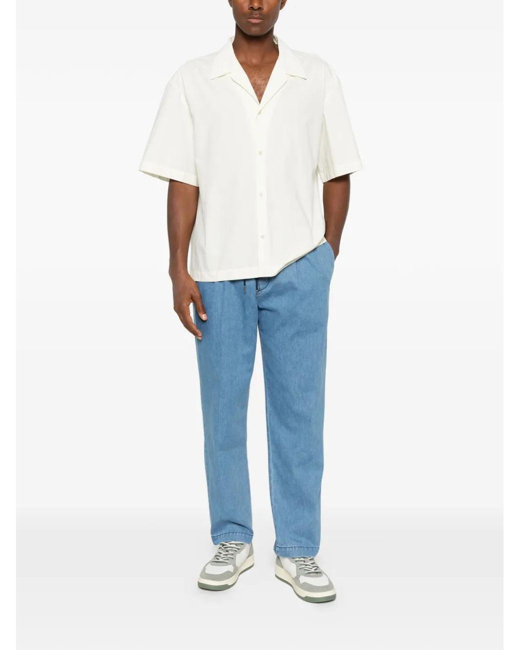 Jacob Cohen Blue Drawstring Pleated Trousers for men