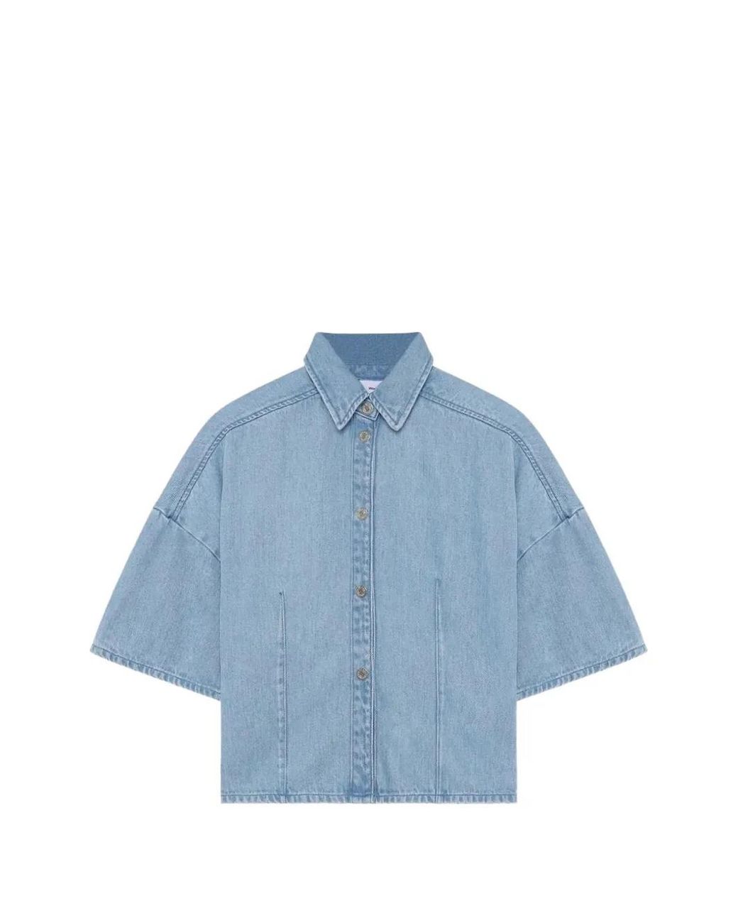 Won Hundred Blue Gali Short-Sleeve Denim Shirt