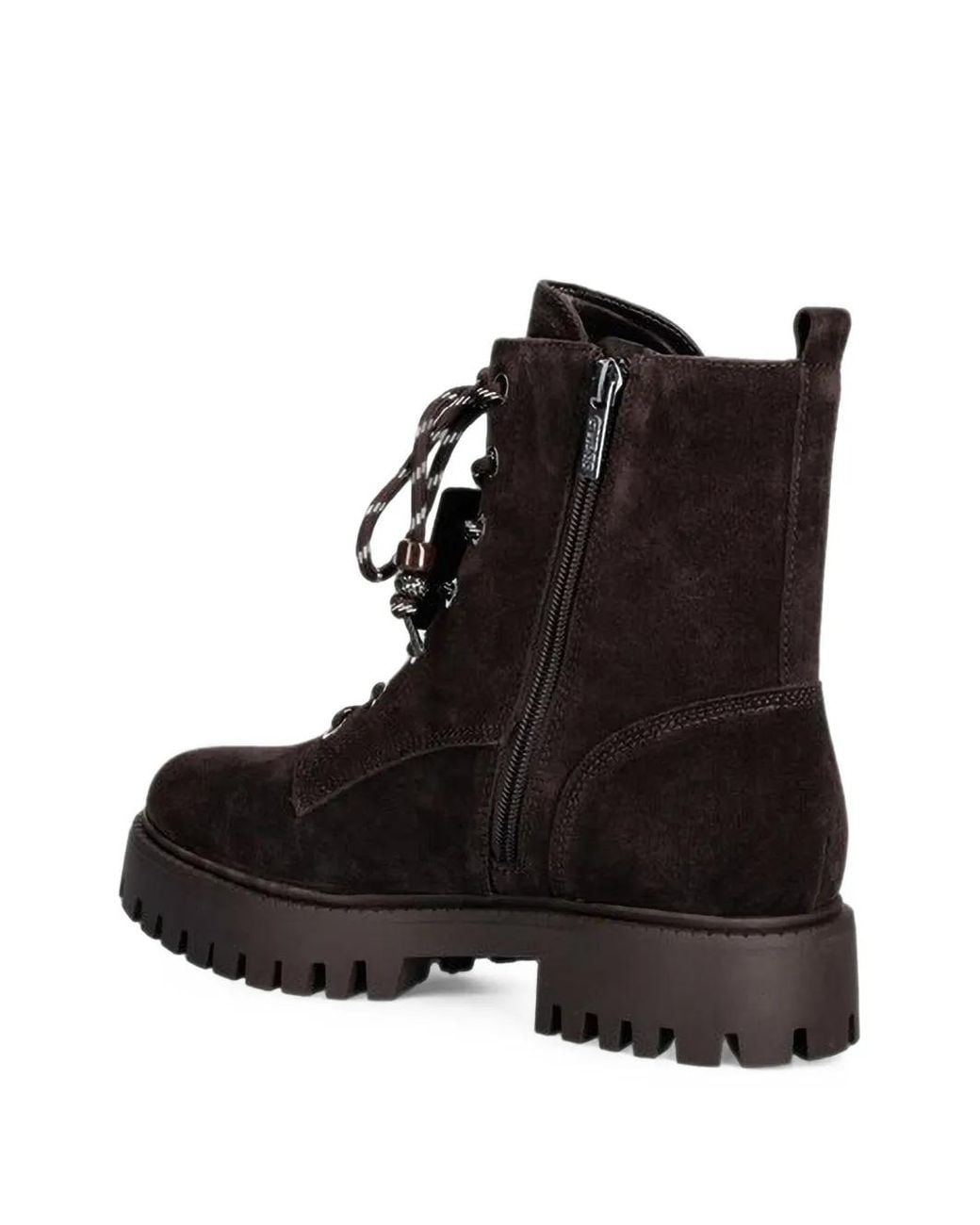 Guess Brown Fizzle Lace-Up Suede Boots