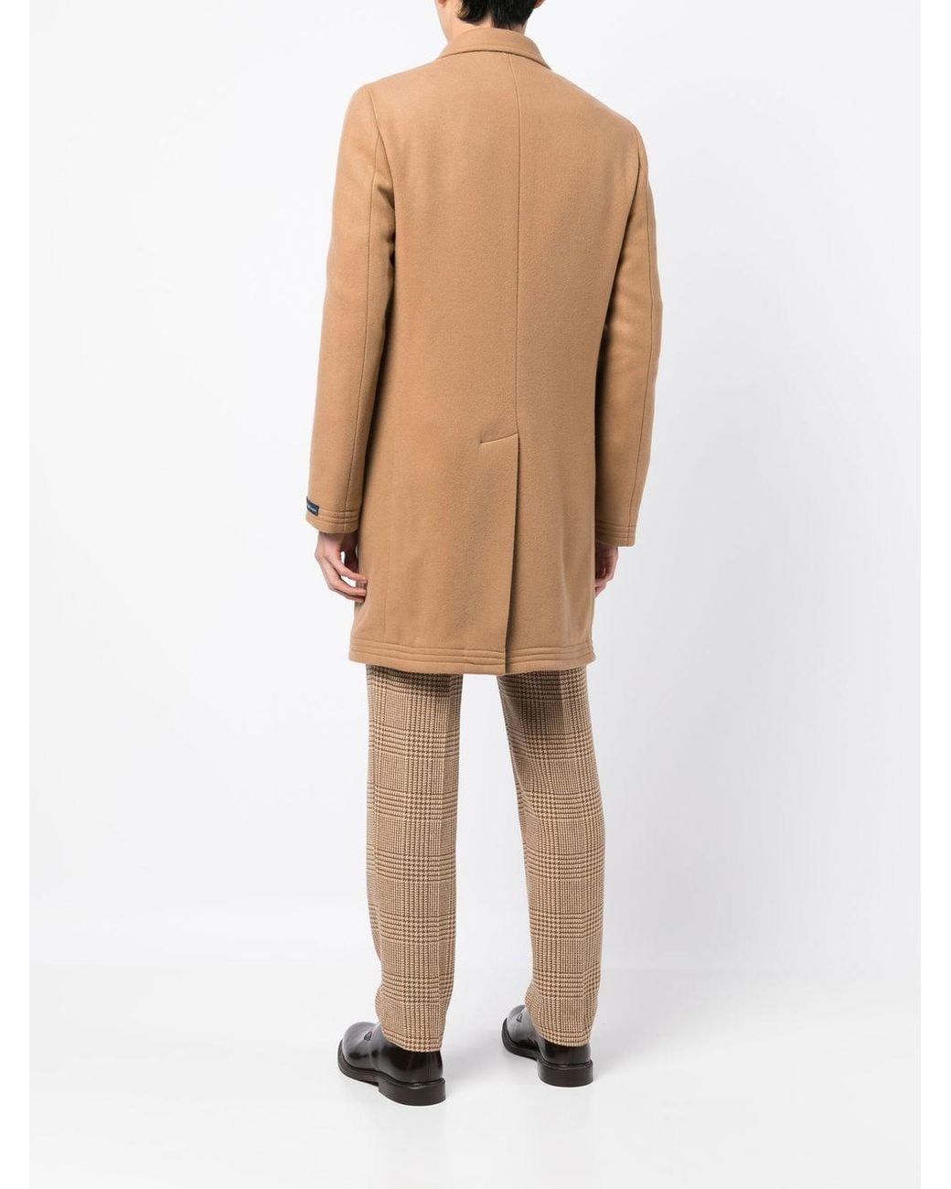 Polo Ralph Lauren Wool-blend Midi Topcoat in Natural for Men | Lyst Canada