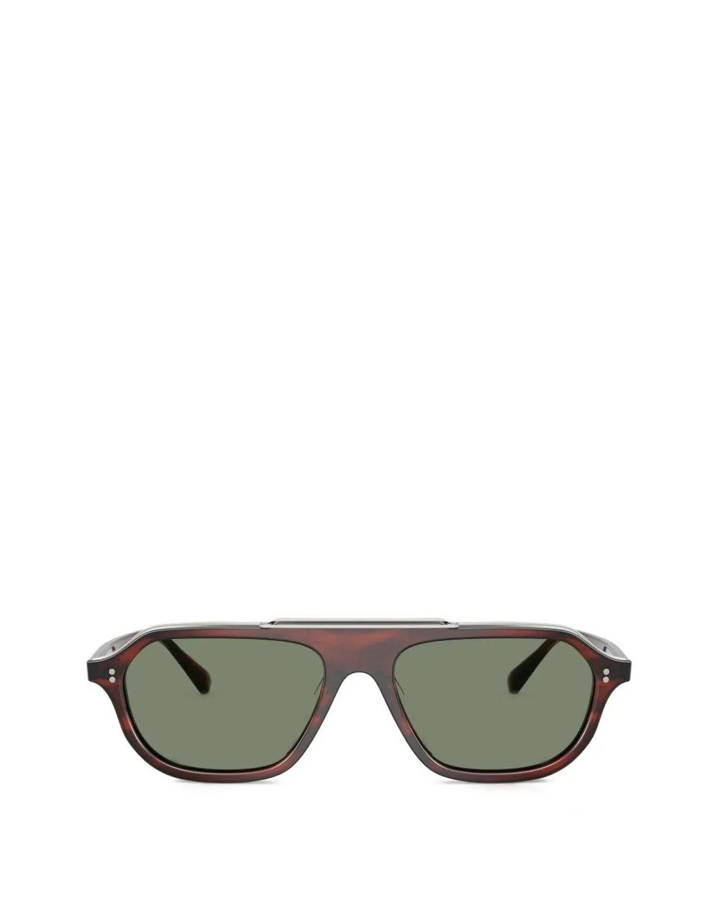 Oliver Peoples Green Estin Tortoiseshell-Effect Pilot-Frame Sunglasses
