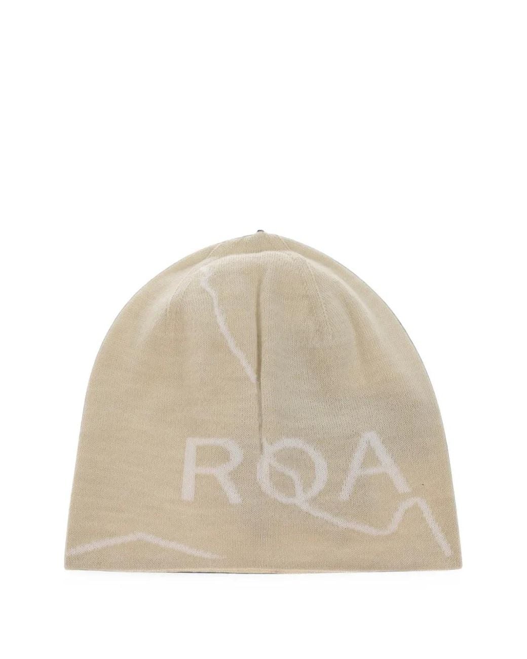 Roa Natural Logo-Intarsia Beanie Hat