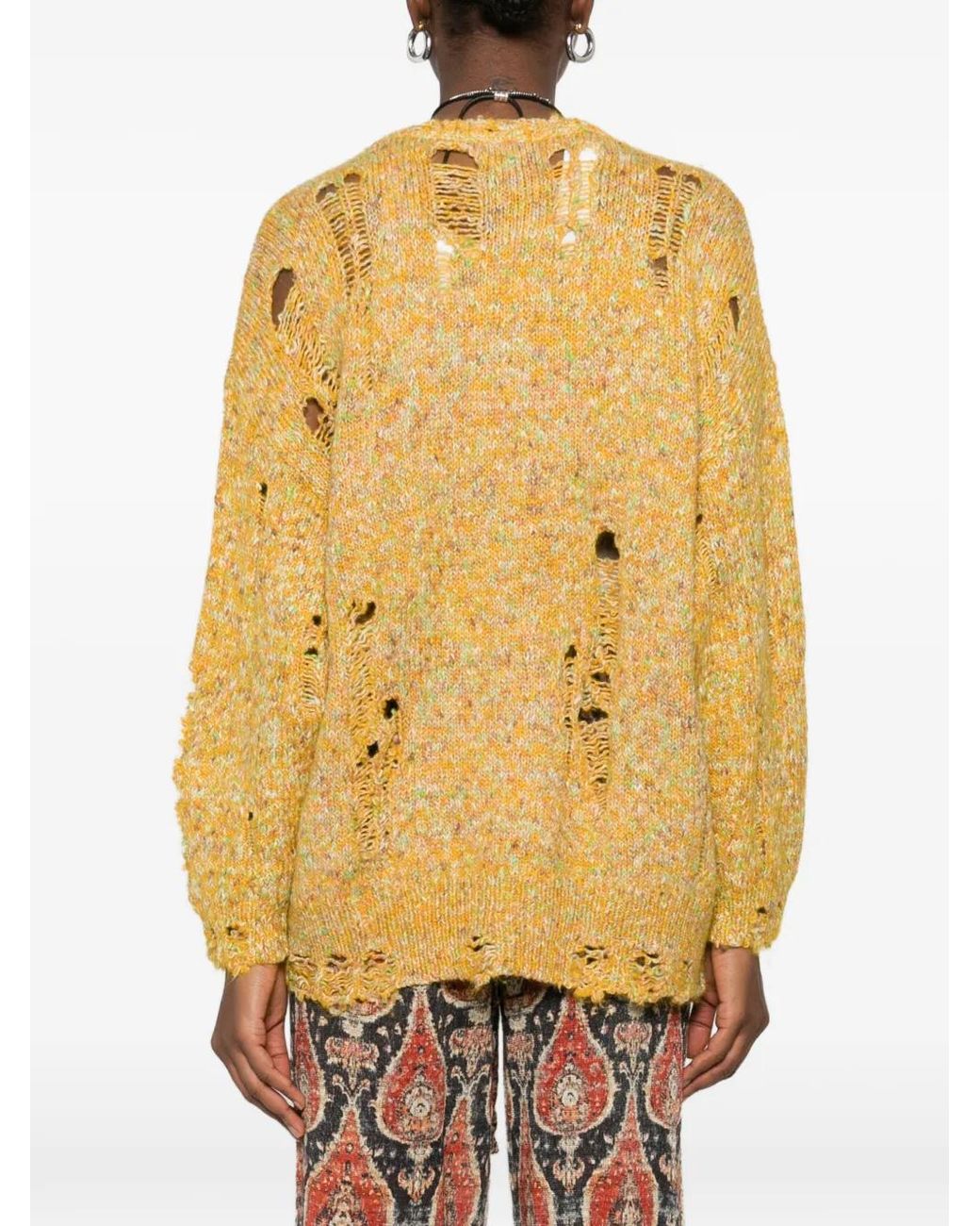 R13 Yellow Button Cardigan