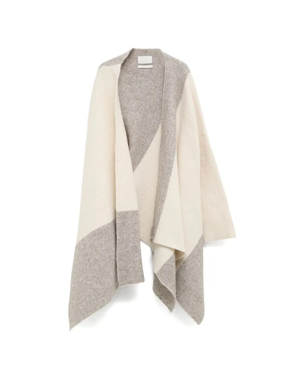 Lauren Manoogian White Colour-Block Knitted Cape