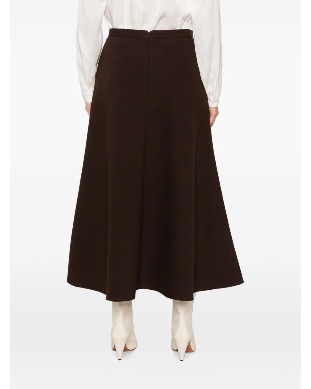 Andiata Black A-Line Midi Skirt