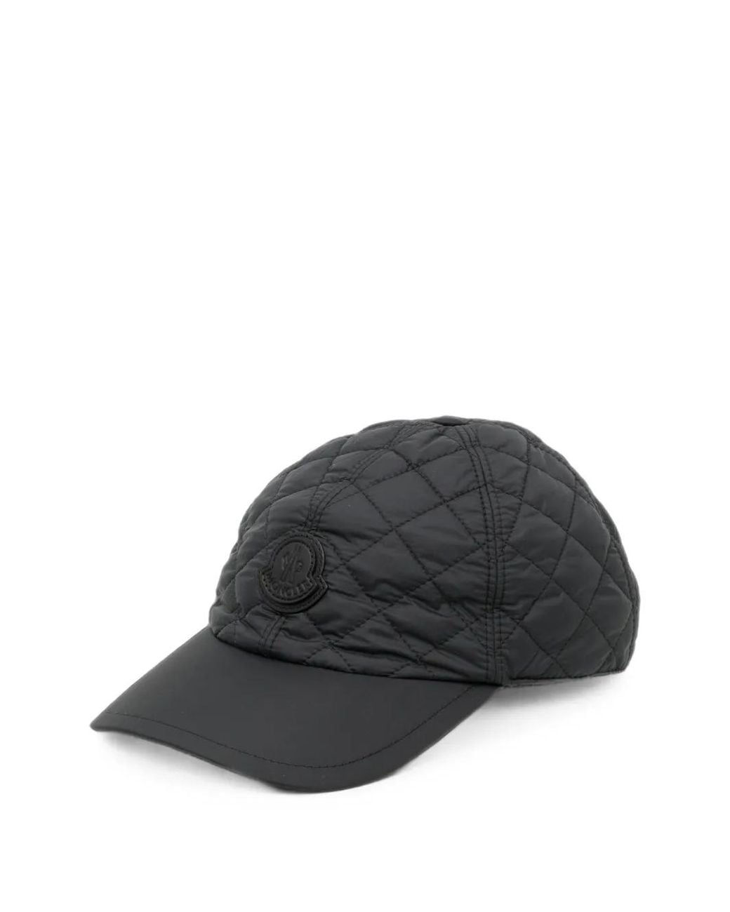 Moncler Gray Diamond-Quilted Baseball Cap