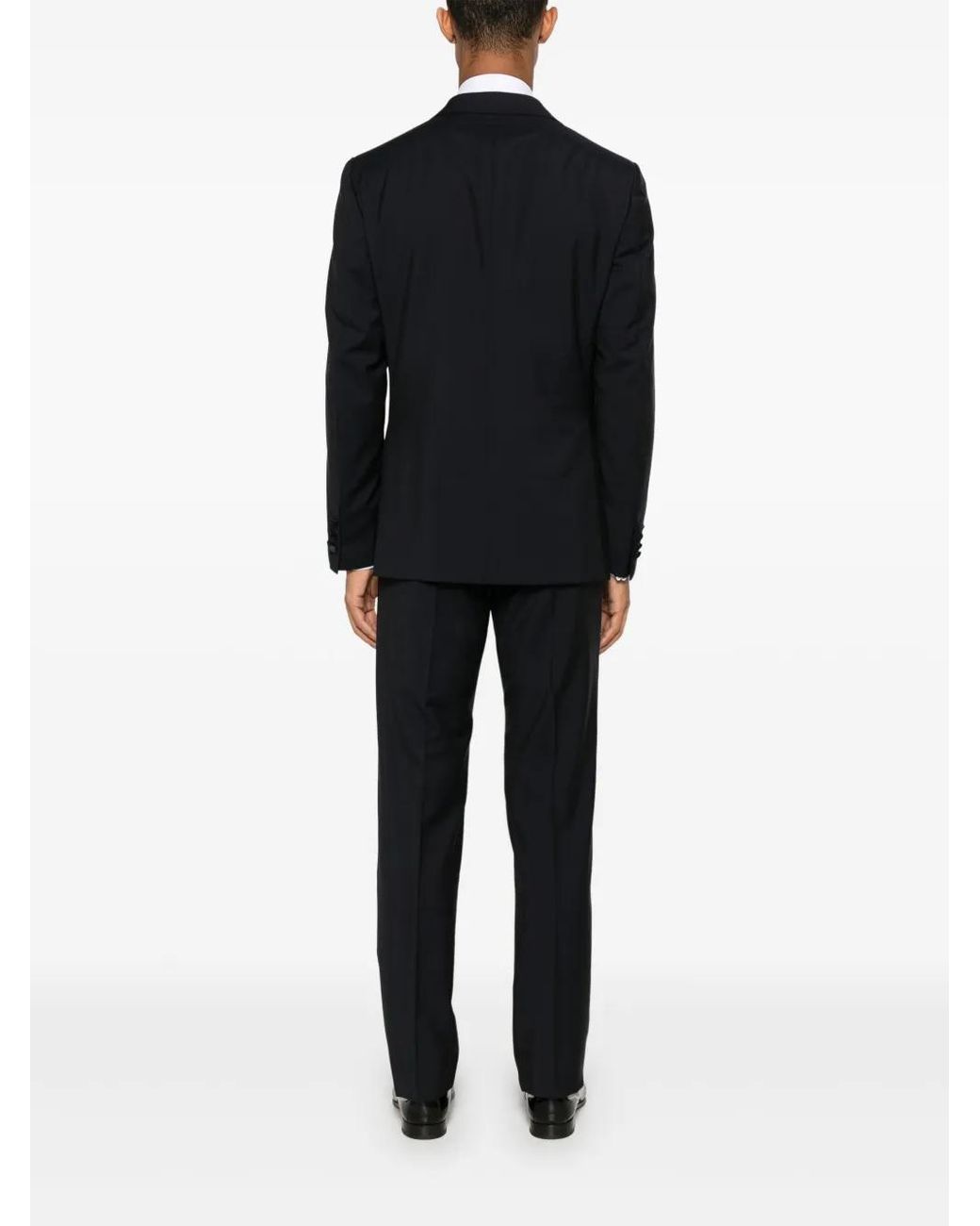 Caruso Black Single-Breasted Suit for men