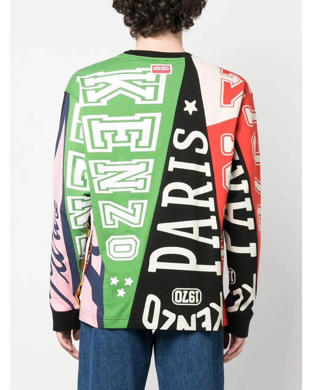 KENZO Sweatshirt Im Patchwork-Look in Green für Herren