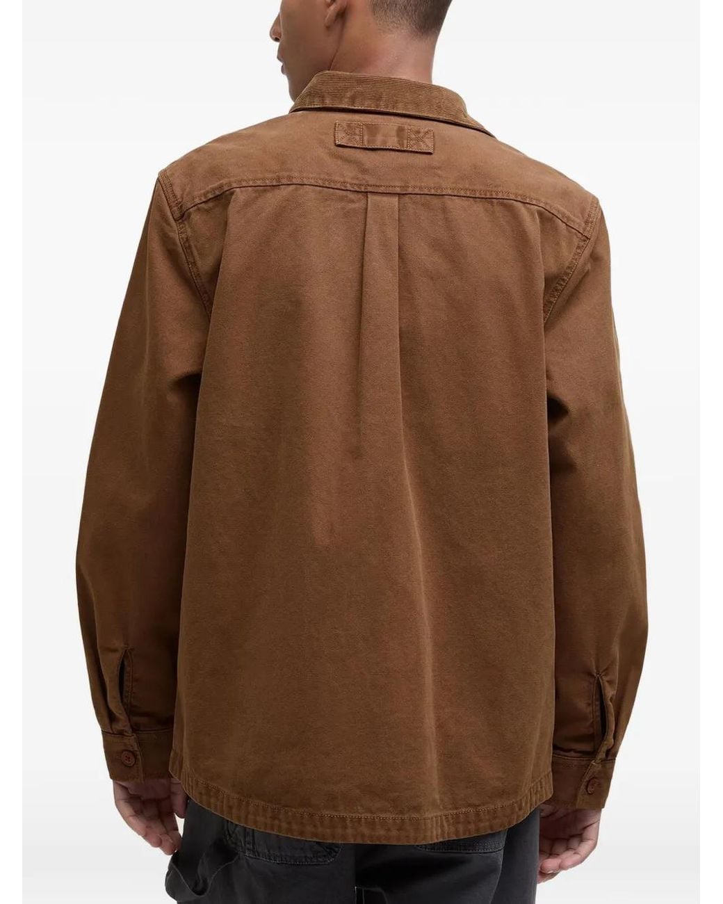 Barbour Brown Bowland Garment Dyed Overshirt for men