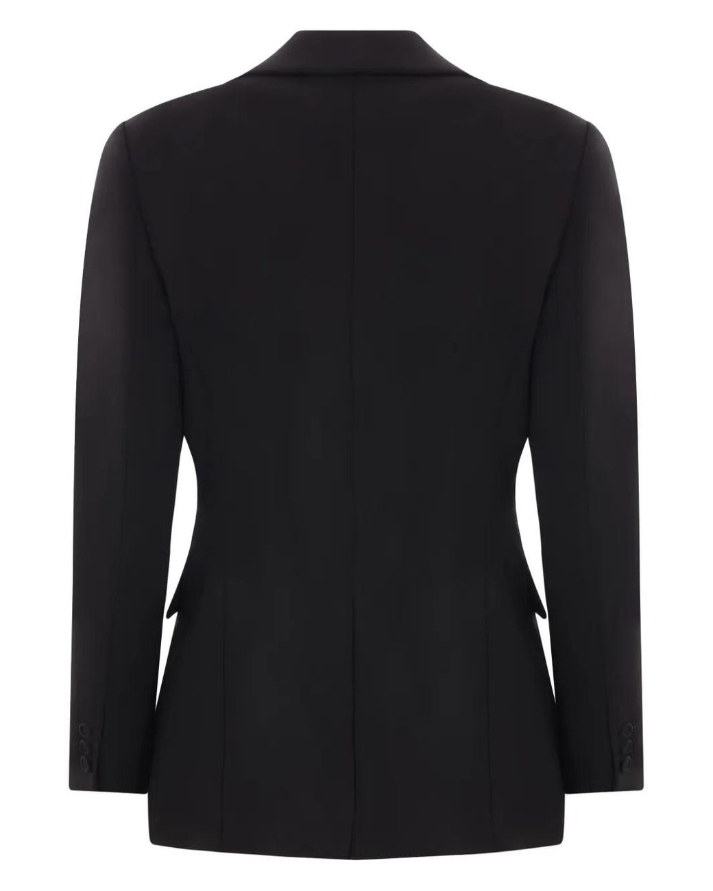 Roberto Cavalli Black Single-Breasted Cady-Texture Blazer