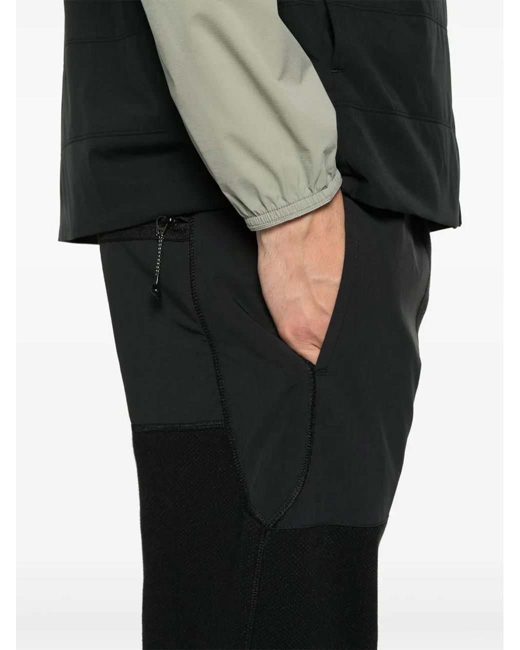 Moncler Black Tricot Cotton Track Pants for men