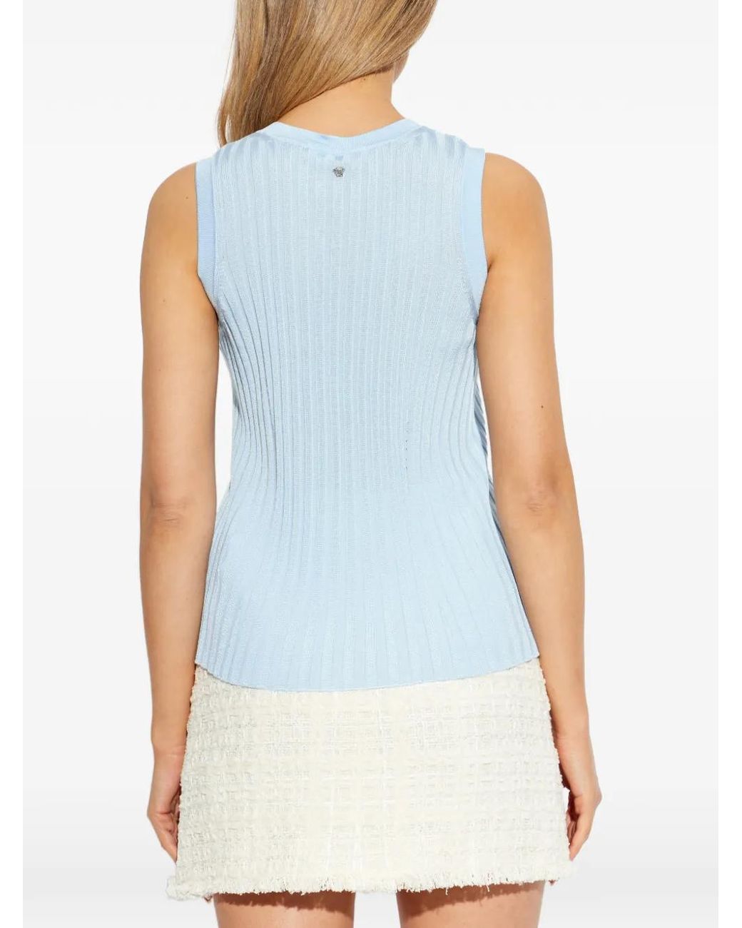 Versace Gebreide Tanktop in het Blue