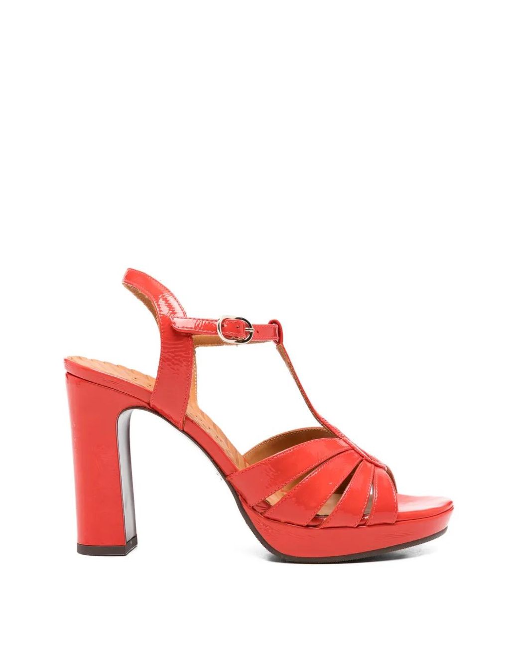 Chie Mihara Red Sandales Cafra À Plateforme