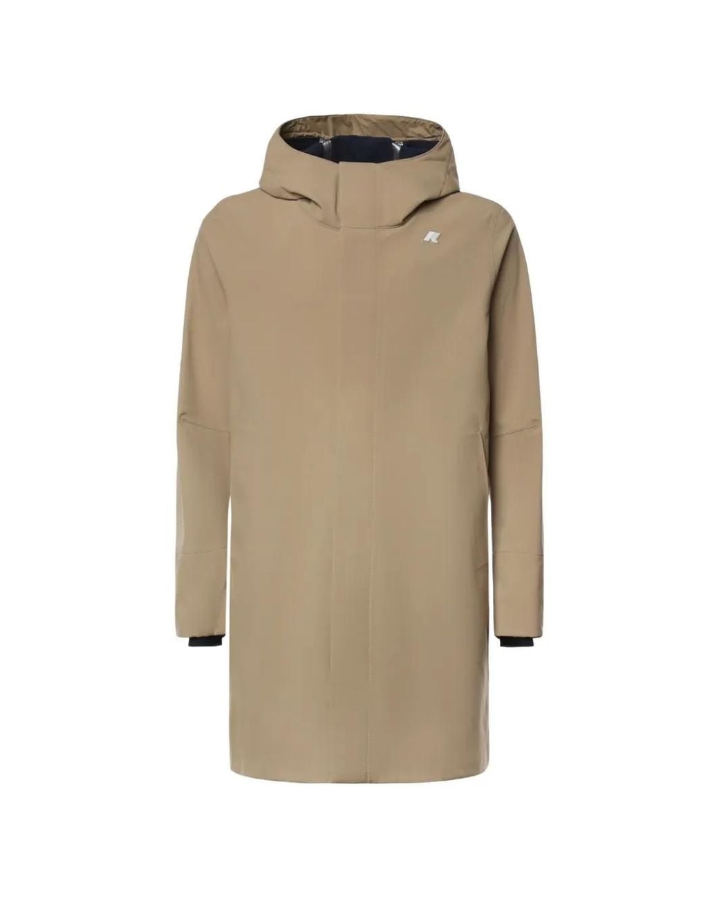 K-Way Natural Thomas Logo-Patch Parka for men