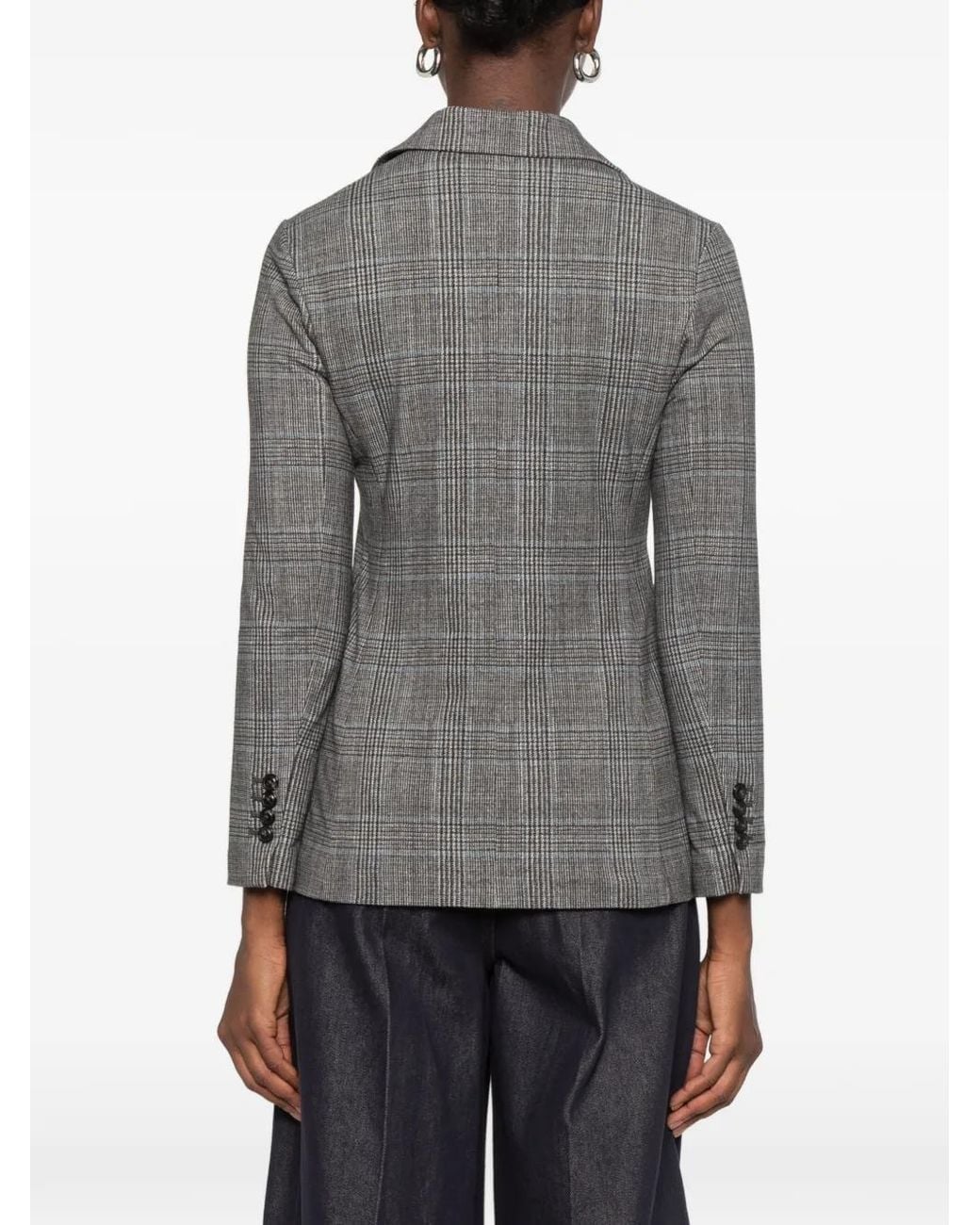 Circolo 1901 Gray Prince Of Wales Check Blazer