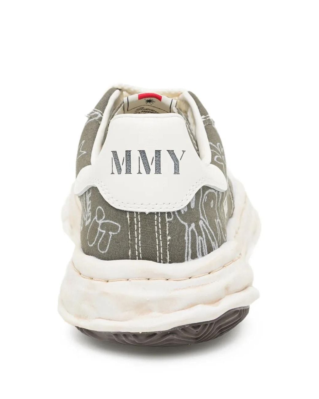 Maison Mihara Yasuhiro White Graphic-Print Trainers for men