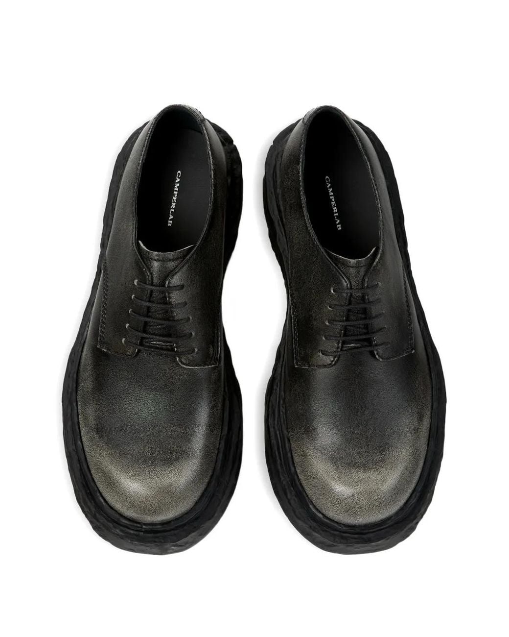 CAMPERLAB Black Smooth Leather Lace-Up Shoes Vamonos