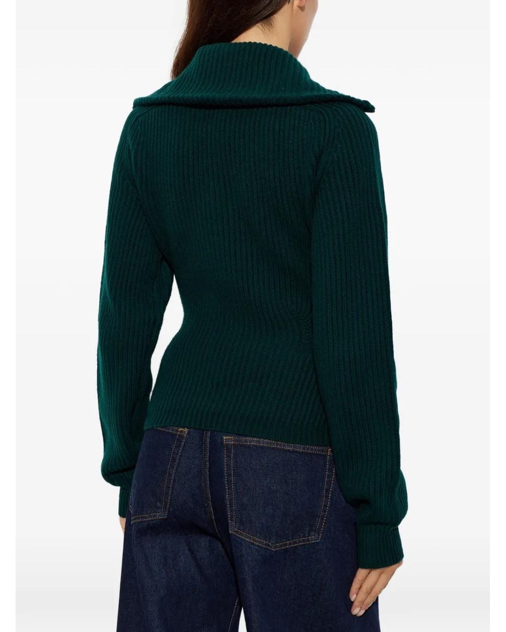 Anine Bing Blue June Trucker Collar Sweater