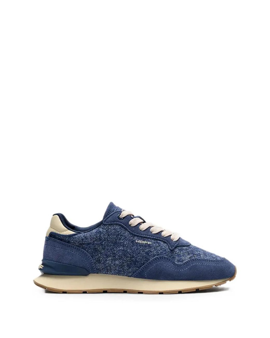 HOFF Blue City Suede-Panelled Textured Sneakers