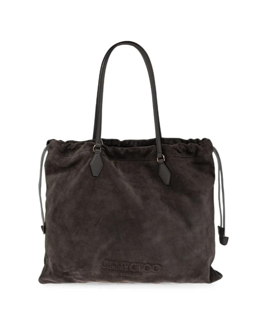 Jimmy Choo Black Drawstring Tote Large