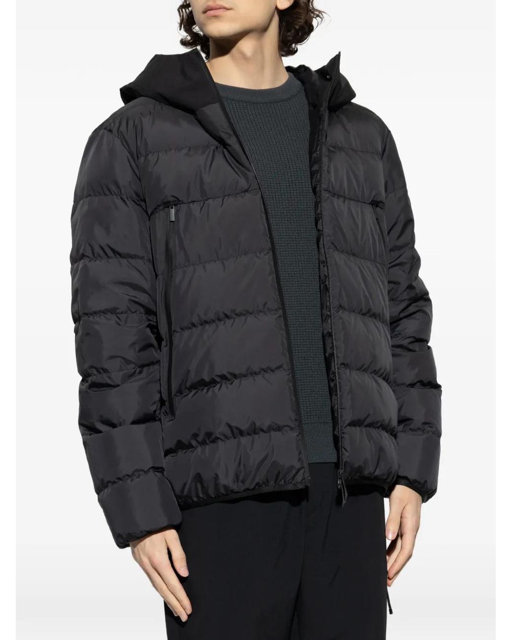 Moncler Black Vega Hooded Down Jacket for men