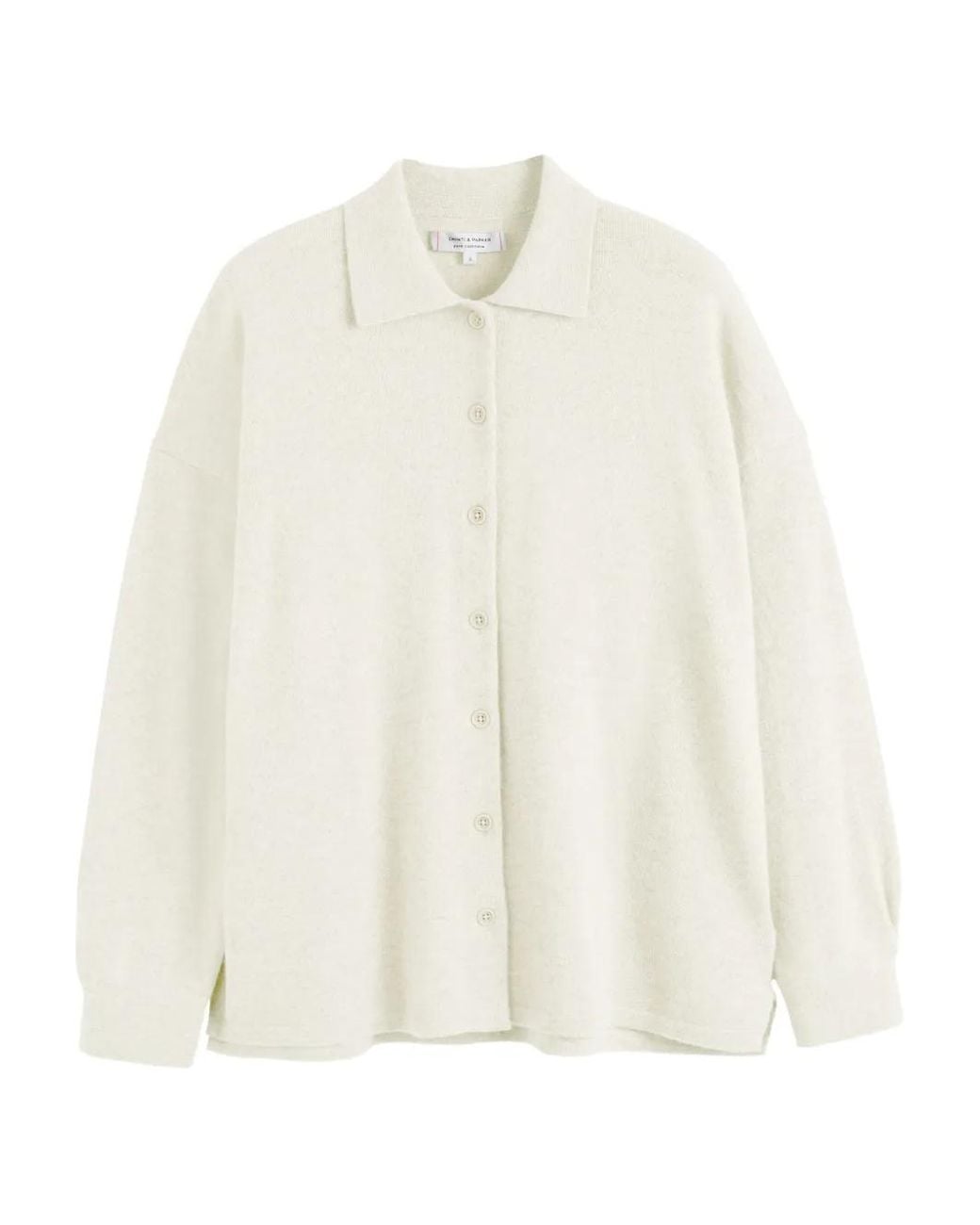 Chinti & Parker White Polo-Collar Cardigan