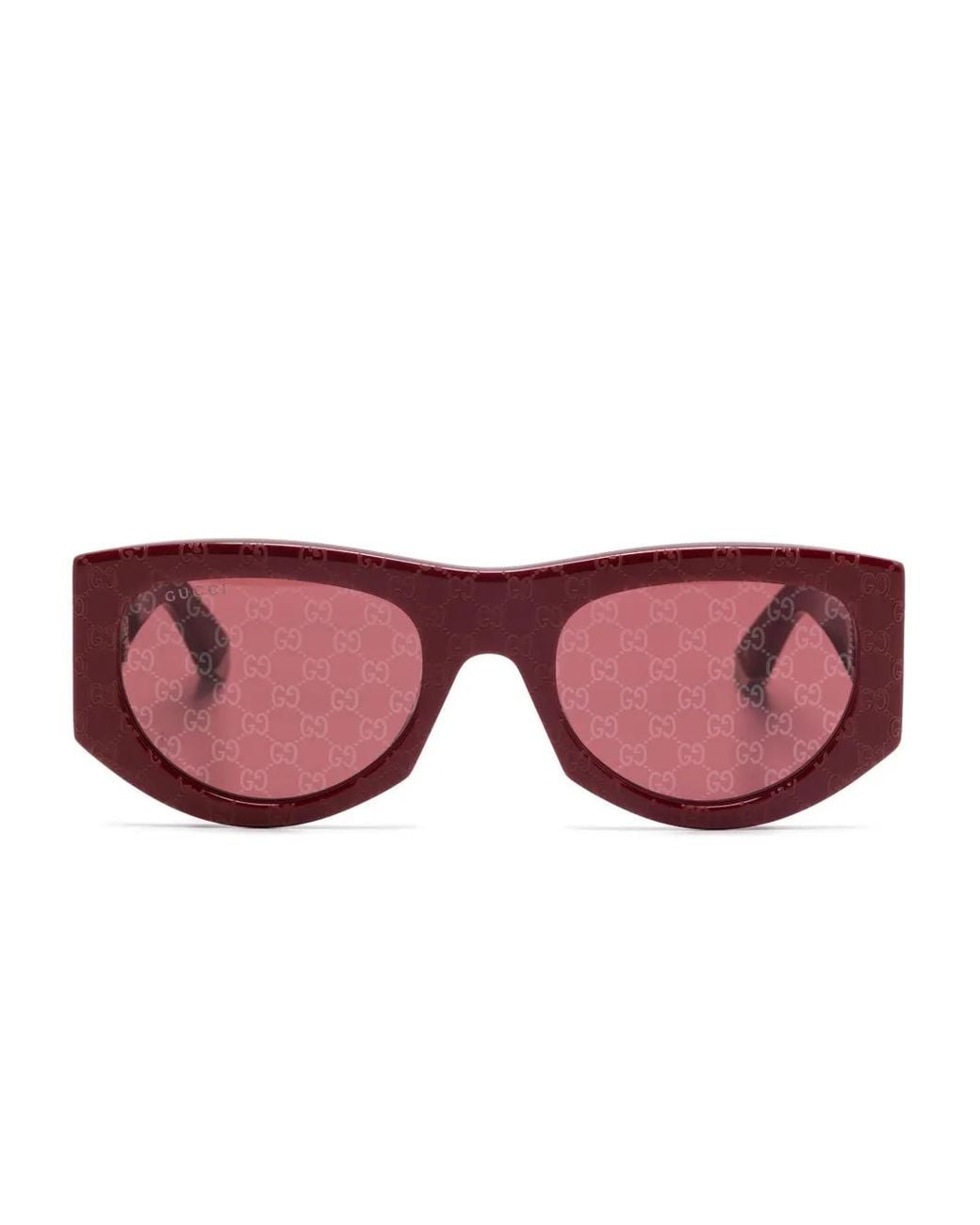 Gucci Pink Geometric-Frame Sunglasses