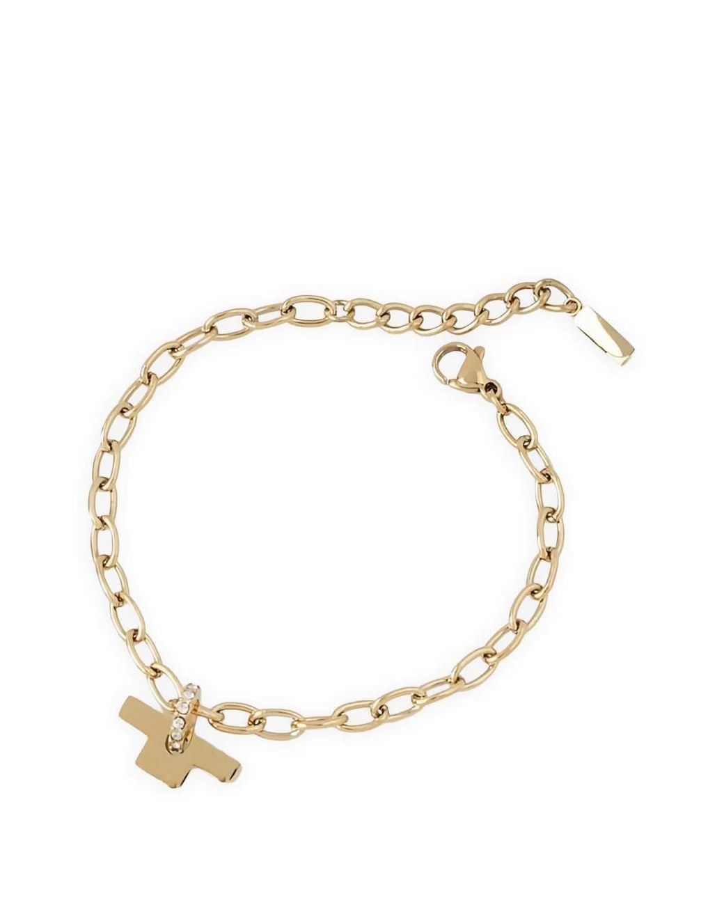 Trussardi Metallic Bracelet Chaîne À Breloques