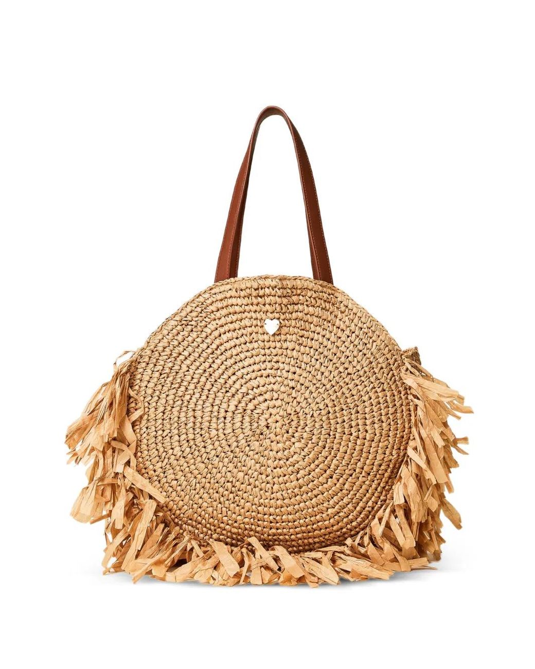 Twinset Natural Fringed Raffia Tote Bag