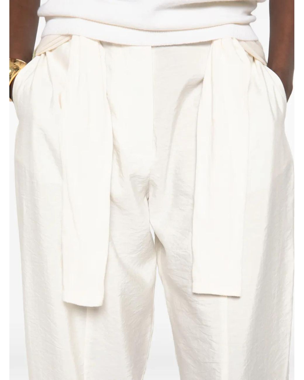 Cordera White Geknöpfte Hose