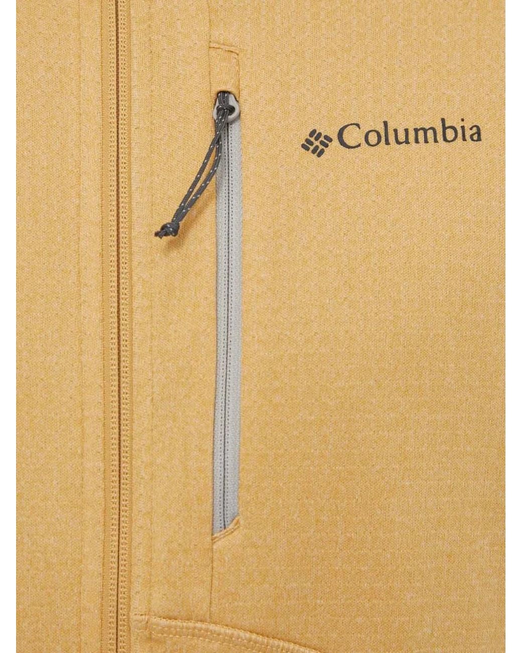 Columbia Yellow Logo-Print Zip-Up Jacket for men