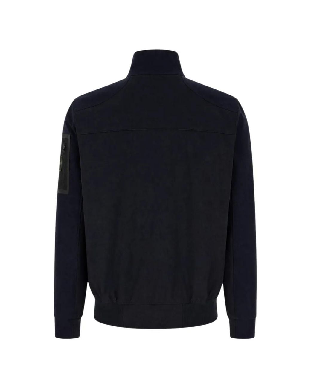 HUGO Blue Logo-Patch Zip-Up Jacket for men