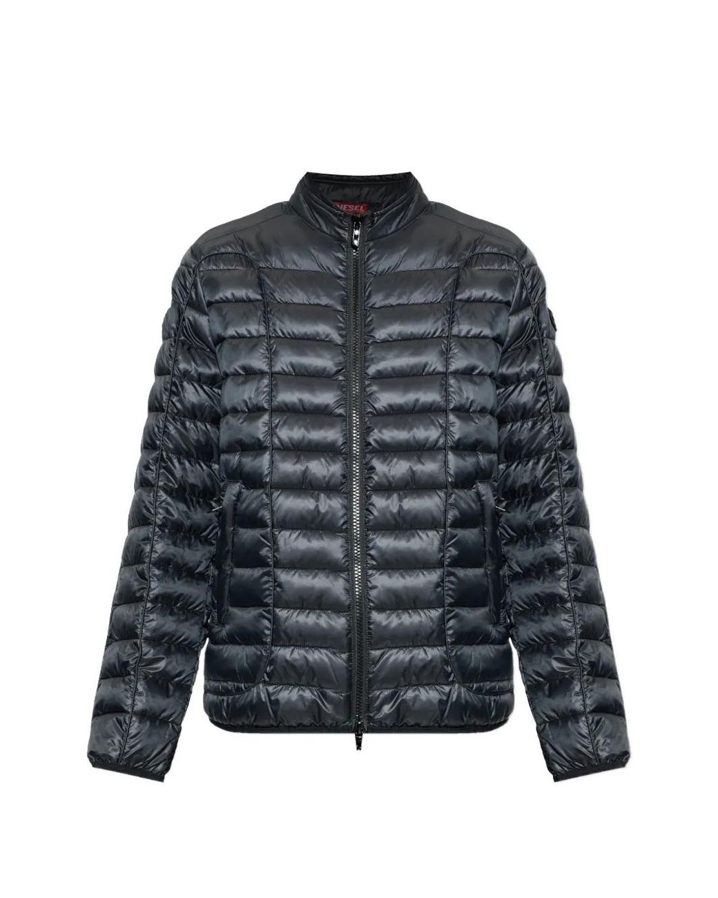 DIESEL Blue Quilted Zip Jacket for men