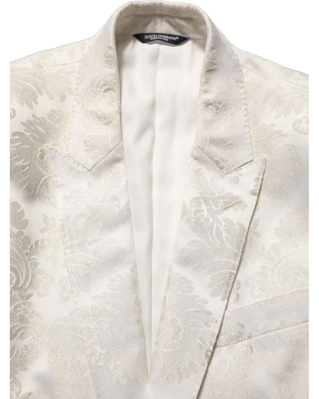 Dolce & Gabbana Natural Floral-Jacquard Single-Breasted Jacket for men