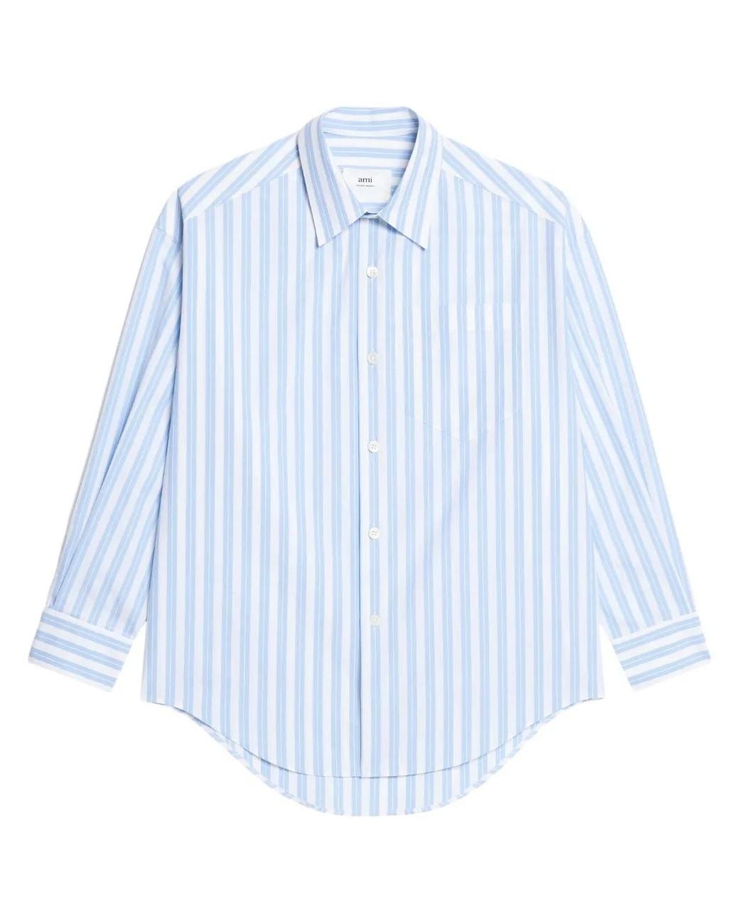 Camicia A Righe di AMI in Blue