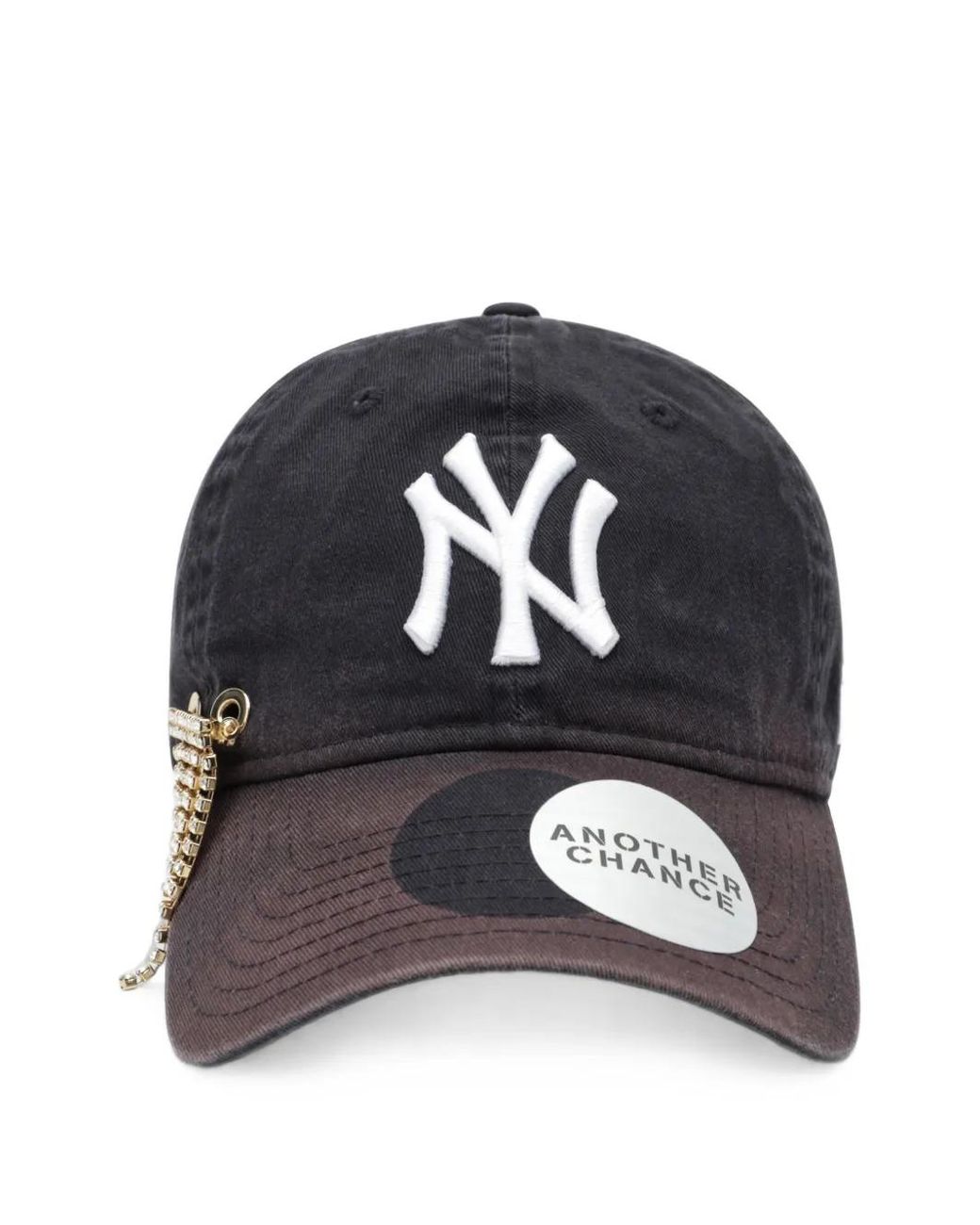 ANOTHER CHANCE Blue Embellished Logo-Embroidered Baseball Cap for men