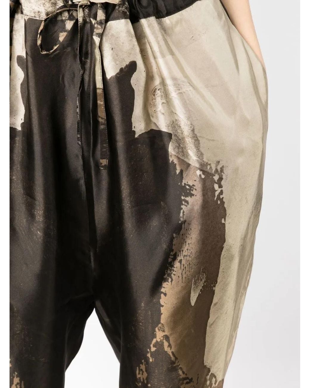 Masnada Black Graphic-Print Trousers