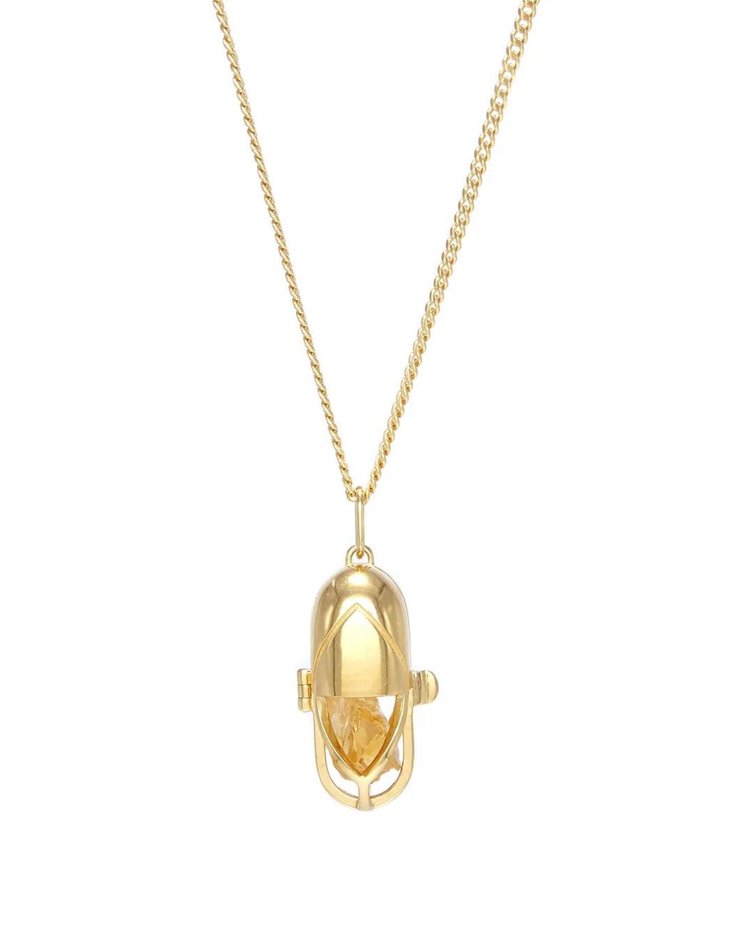 CAPSULE ELEVEN Metallic Capsule Crystal Pendant Necklace