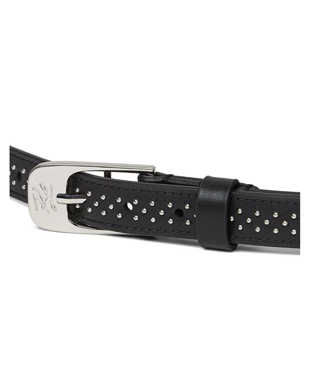 Karl Lagerfeld White Ceinture K/Autograph À Clous