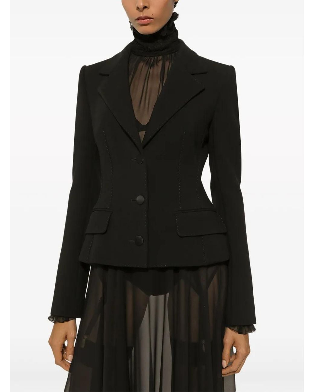 Dolce & Gabbana Black Dolce Single-Breasted Jacket