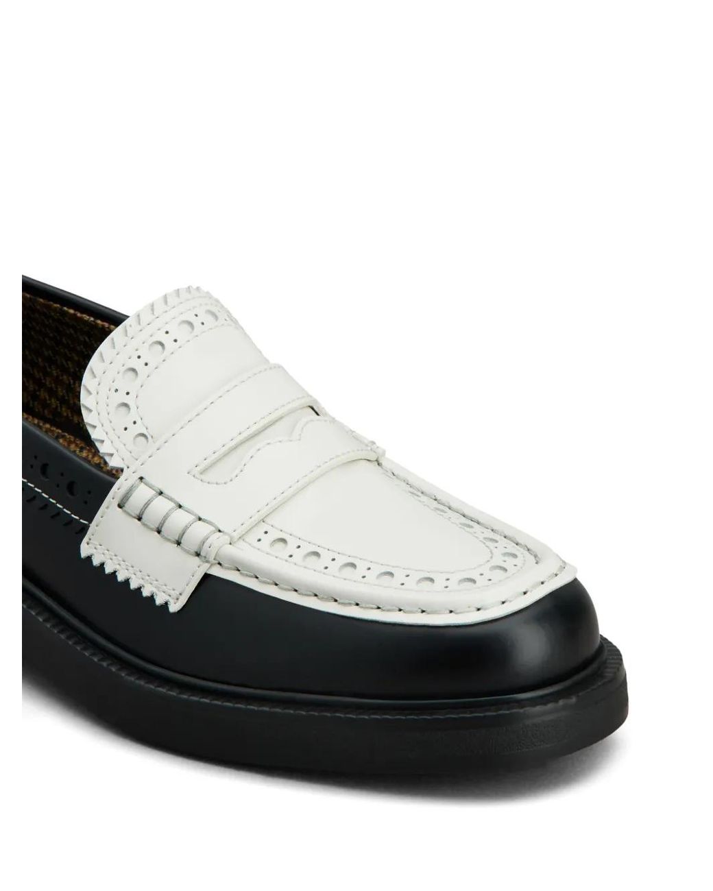 Tod's Black Brogue-Trim Leather Loafers