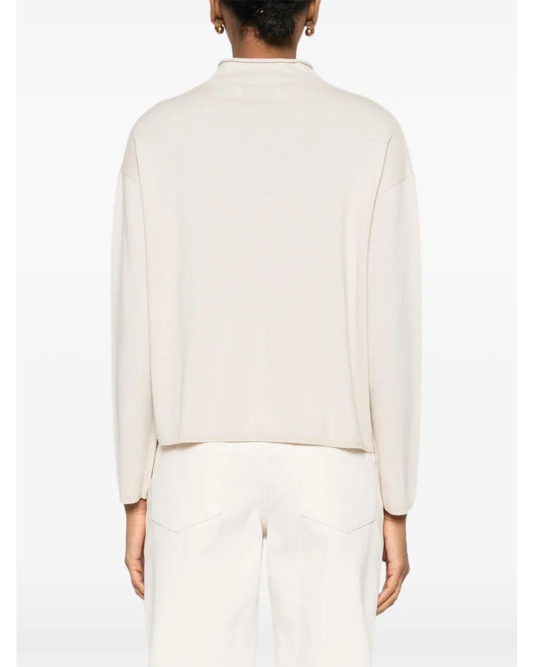 Marc O' Polo White Pull À Manches Longues