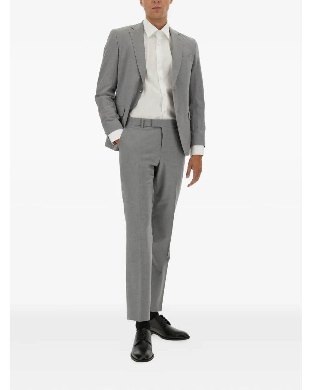 Boss Gray Buttoned Suit for men