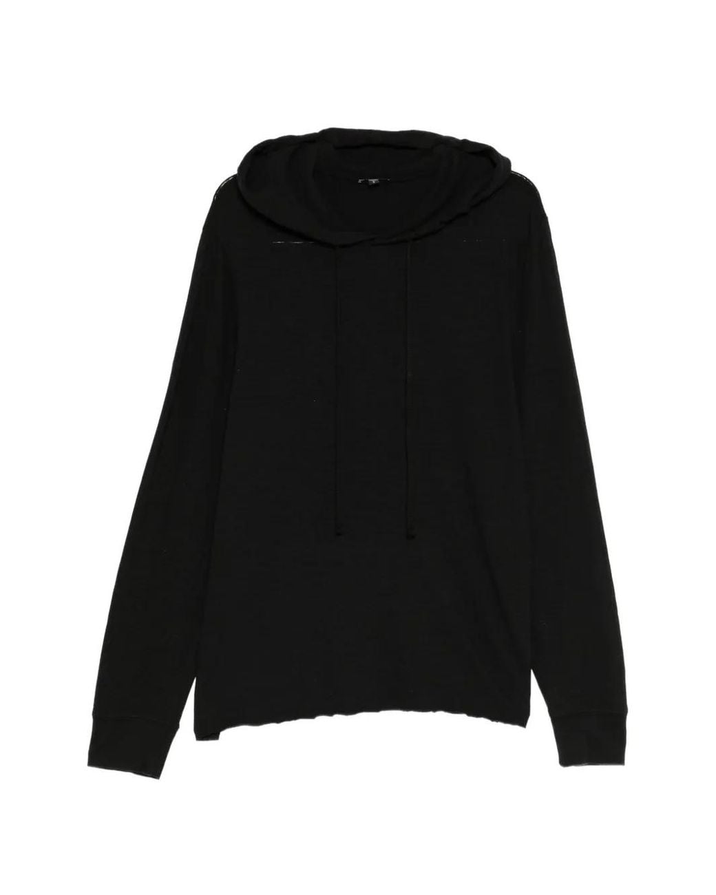 James Perse Black Hoodie Flammé for men
