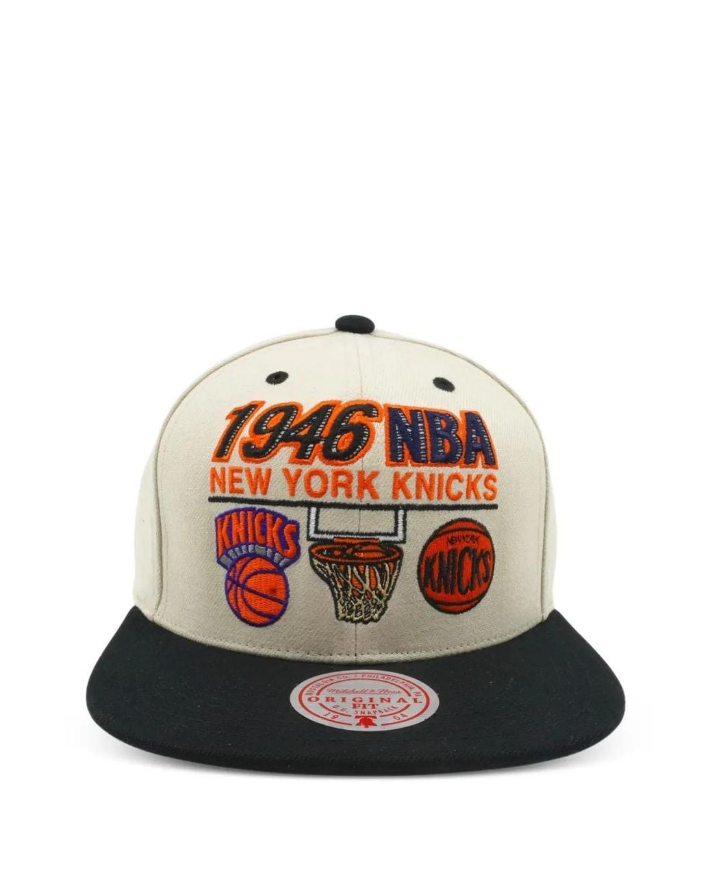 Mitchell & Ness Natural X Nba Hardwood Classics First Of Many New York Knicks Embroidered Snapback Cap for men