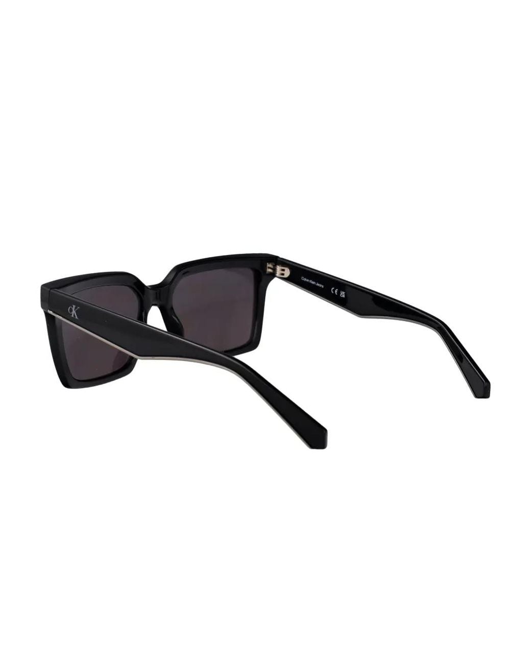 Calvin Klein Black Rectangle-Frame Sunglasses