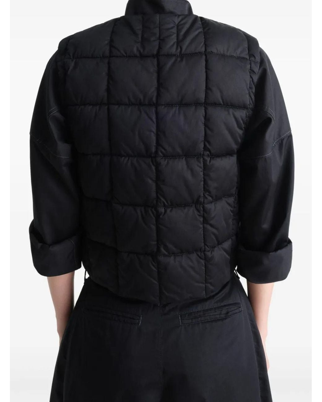Lemaire Wadded Gilet in Black | Lyst