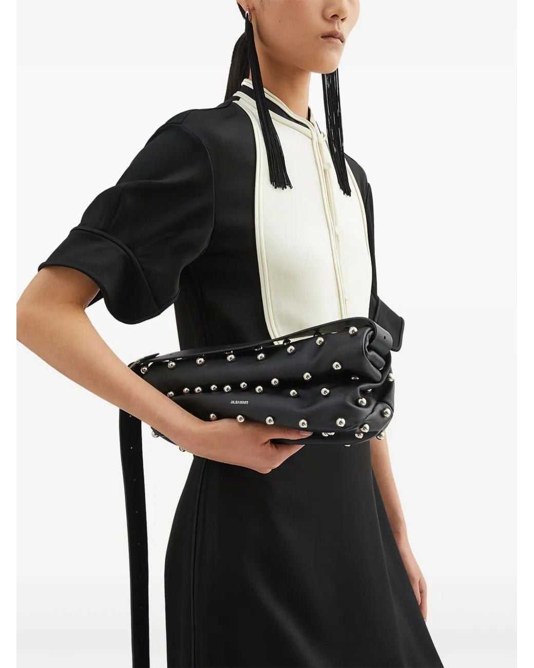 Jil Sander Black Small Rollup Bag